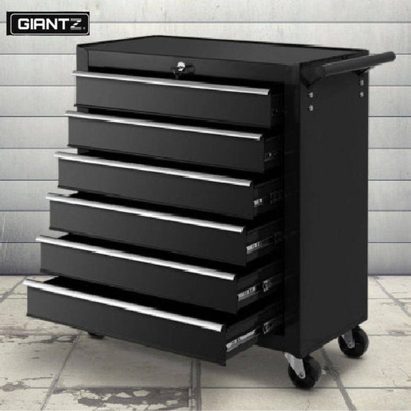 Giantz 6 Drawers Tool Chest and Trolley Black