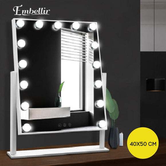 Hollywood Makeup Mirror with 15 Dimmable Bulb Lighted Dressing Mirror 40cm x 50 cm