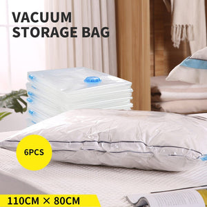 Vacuum Storage Bags Save Space Seal Compressing Clothes Quilt Organizer Saver 6x 110cm x 80cm