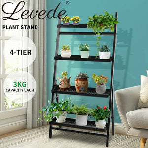 4-Tier Levede Plant Stand Outdoor Indoor Flower Pots Rack Corner Planter Shelf
