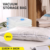 Vacuum Storage Bags Save Space Seal Compressing Clothes Quilt Organizer Saver 6x 110cm x 80cm