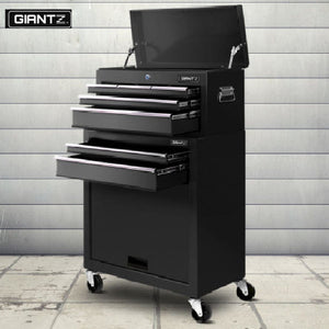 Giantz 7 Drawer Toolbox Trolley Black