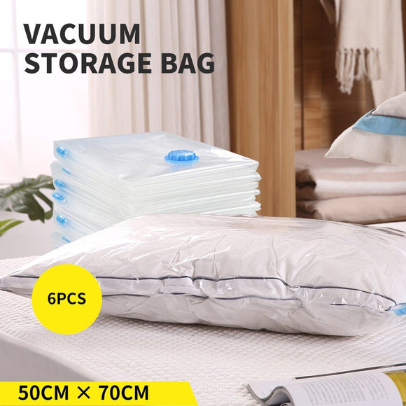 Vacuum Storage Bags Save Space Seal Compressing Clothes Quilt Organizer Saver 6x 50cm x 70cm