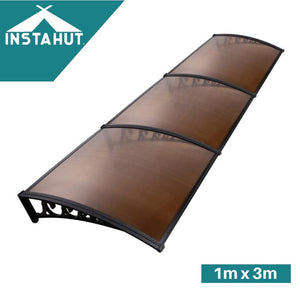 Window Door Awning Shade 1 x 3m - Brown
