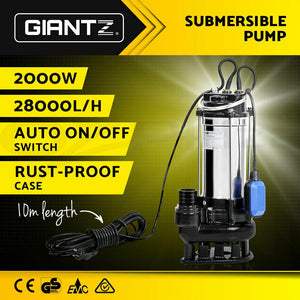 Giantz Submersible Water Pump-Dirty Water -2000W-2.7HP-28,000L/H