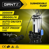 Giantz Submersible Water Pump-Dirty Water -2000W-2.7HP-28,000L/H