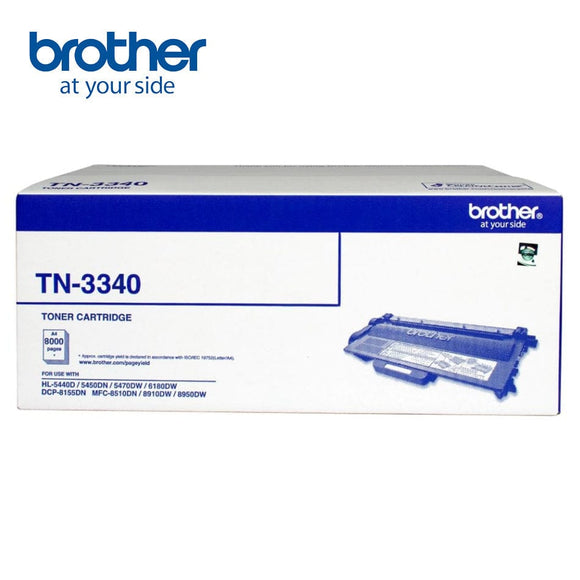 Brother TN-3340 Mono Laser toner - High yield - HL-5440D/5450DN/5470DW/6180DW & MFC-8510DN/8910DW/8950DW & DCP-8155DN- up to 8000 pages