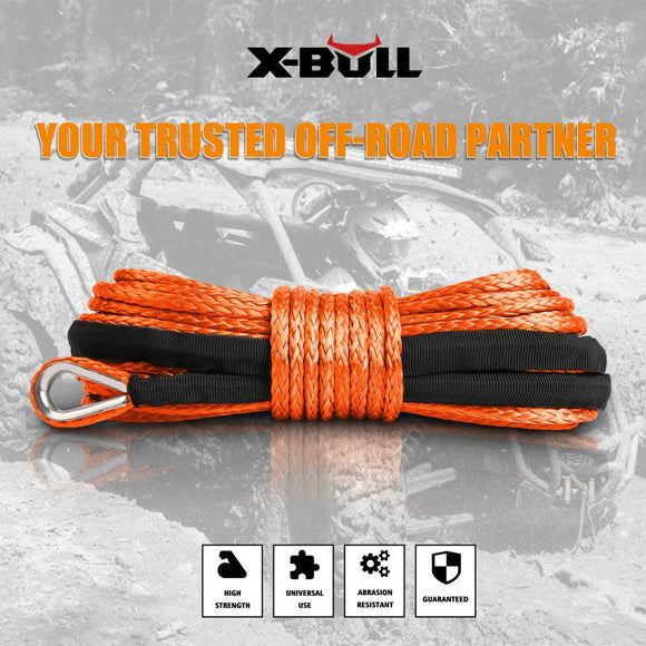 X-BULL Winch Rope Dyneema Synthetic Rope 5.5mm x 13m Tow Recovery Off-road 4wd