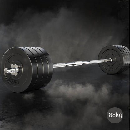 Everfit 88kg Barbell Set Weight Plates Bar Lifting Bench 168cm