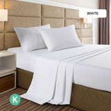 Bed Sheet 2000TC Casa Decor Bamboo Cooling Sheet Set Ultra Soft Bedding - King - White