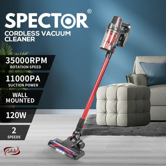 Spector Handheld Vacuum Cleaner Cordless Stick Vac Bagless Recharge Wall Mounted