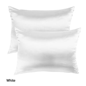 MULBERRY SILK PILLOW CASE TWIN PACK - SIZE: 51X76CM - WHITE