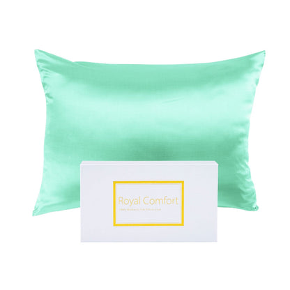 MULBERRY SILK PILLOW CASE TWIN PACK - SIZE: 51X76CM - MINT