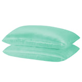 MULBERRY SILK PILLOW CASE TWIN PACK - SIZE: 51X76CM - MINT
