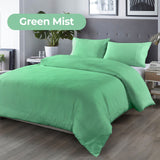 Royal Comfort Blended Bamboo Quilt Cover Sets -Green Mist-Queen