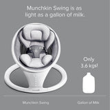 Munchkin Baby Swing Operate swing speed, sounds, and timer