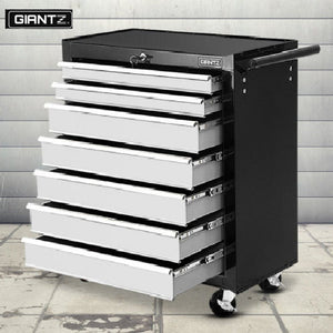 Giantz 7 Drawers Toolbox Chest and Trolley Black and Silver