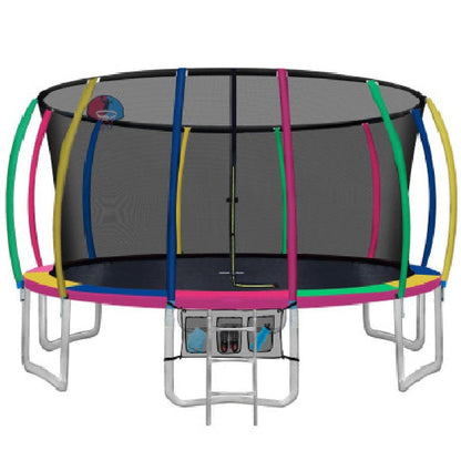 Everfit 16FT Trampoline for Kids w/ Ladder Enclosure Safety Net Rebounder Colors