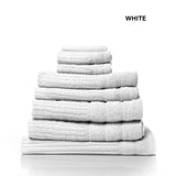 Royal Comfort Eden Egyptian Cotton 600 GSM 8 Piece Towels Pack White