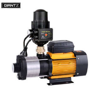 Giantz Multi Stage Water Pump Pressure Rain Tank Garden Irrigation 2000W Black Controller