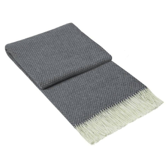 Chiswick Throw - Merino Wool/Cashmere - Grey