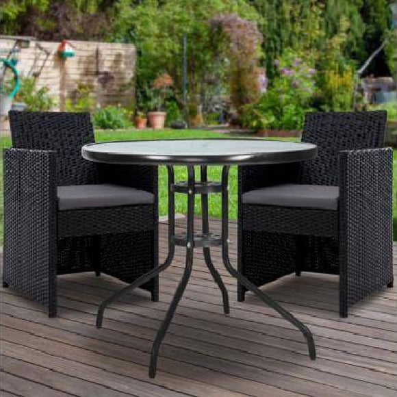 Outdoor Furniture Dining Chairs Table Patio Setting Bistro Set Wicker