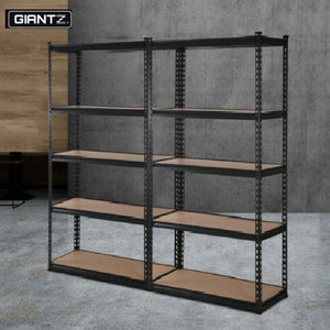 2x1.5M Warehouse Shelving Racking Storage Garage Steel Metal Shelves Rack