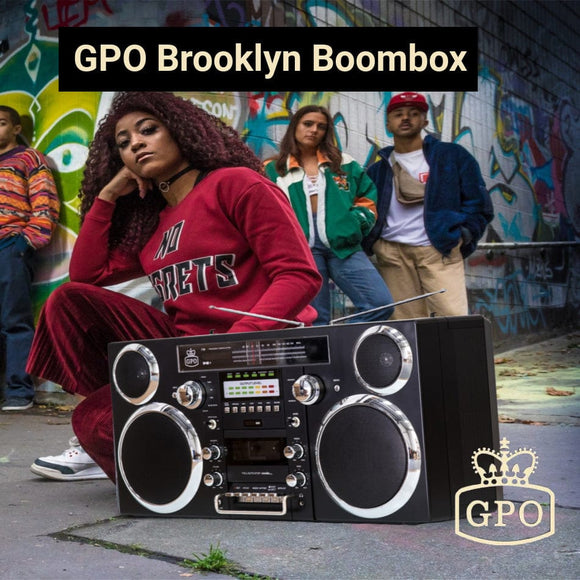 GPO Brooklyn Boombox Retro- Black