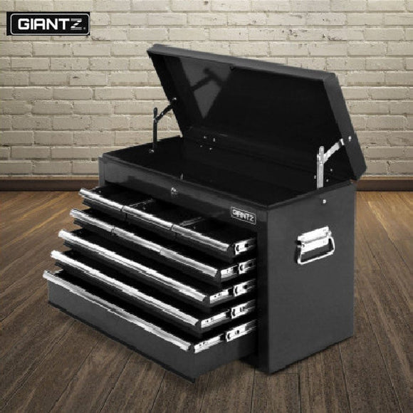 Giantz 9 Drawer Mechanic Tool Box Storage - Black
