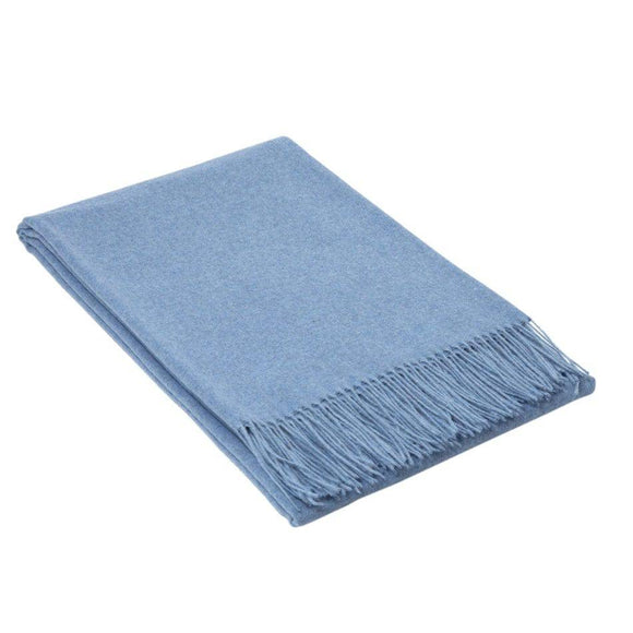 Paddington Throw - Fine Wool Blend - Blue