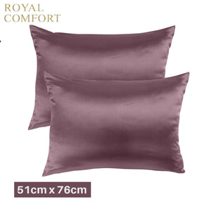 Silk Pillowcase TWIN PACK - SIZE: 51X76CM  - Malaga Wine