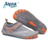 Men Women Water Shoes Barefoot Quick Dry Aqua Shoes - Grey Size EU36=US3.5