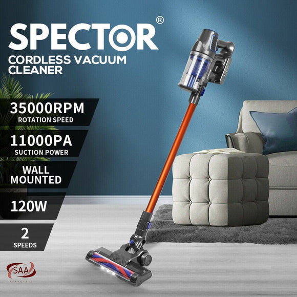 Spector Handheld Vacuum Cleaner Cordless Stick Vac Bagless Recharge Wall Mounted