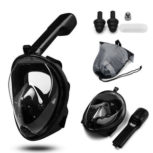 Full Face Snorkeling Mask Swimming Goggles for GoPro AU S M