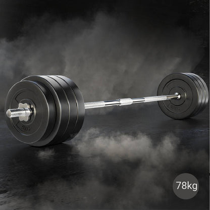 Everfit 78kg Barbell Set Weight Plates Bar Lifting Bench 168cm