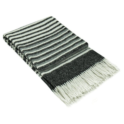 Richmond Throw - Reclaimed Wool Blend - Monochrome