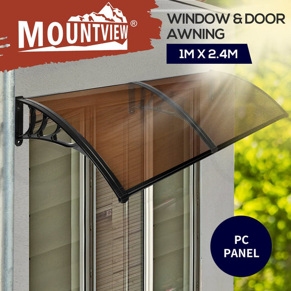 Window Door Awning Canopy Outdoor Patio Sun Shield Rain Cover 1 X 2.4M