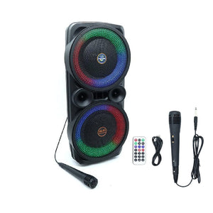 Karaoke Bluetooth Party Speaker Precision Audio Dual 8" Portable  AO8209