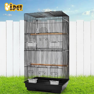 Medium Bird Cage with Perch - Black