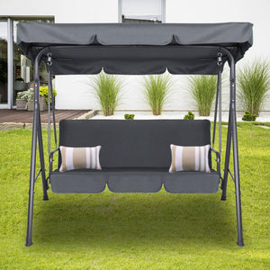 Milano Outdoor Steel Swing Chair - Grey