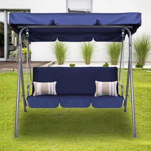 Milano Outdoor Steel Swing Chair - Dark Blue