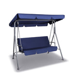 Milano Outdoor Steel Swing Chair - Dark Blue