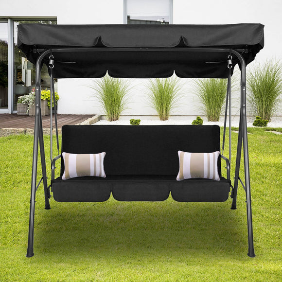 Milano Outdoor Steel Swing Chair - Black