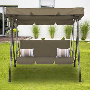 Milano Outdoor Steel Swing Chair -  Coffee