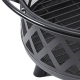 Fire Pit BBQ Portable Outdoor Camping Fireplace, Heater-75cm x 75cm x 60cm