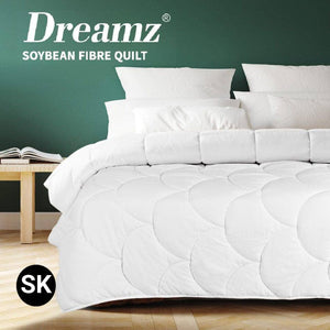 DreamZ Quilt Duvet Doona Microfibre Soybean Fibre 400GSM Summer Super King