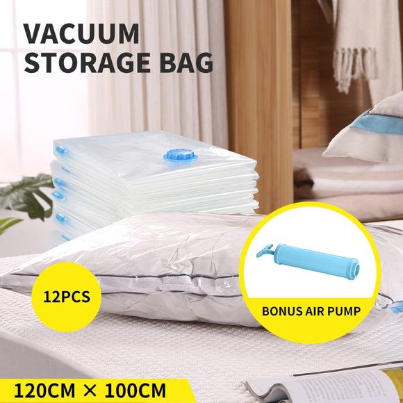 Vacuum Storage Bags Save Space Seal Compressing Clothes Quilt Organizer Saver 12x 120cm x 100cm