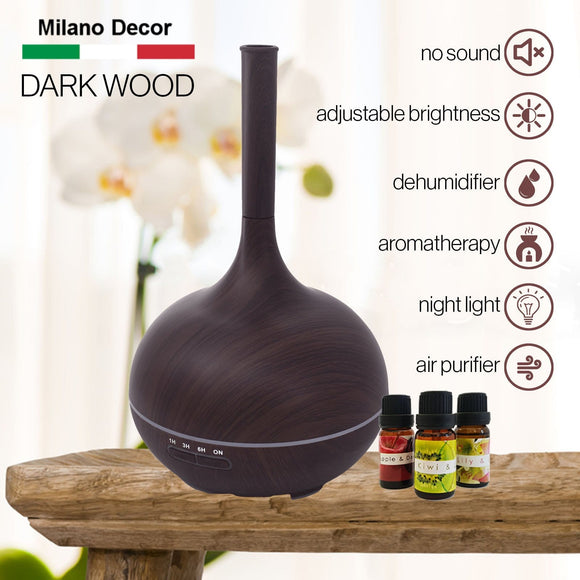 Milano Supreme Ultrasonic Aroma Diffuser - Dark Wood