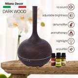 Milano Supreme Ultrasonic Aroma Diffuser - Dark Wood
