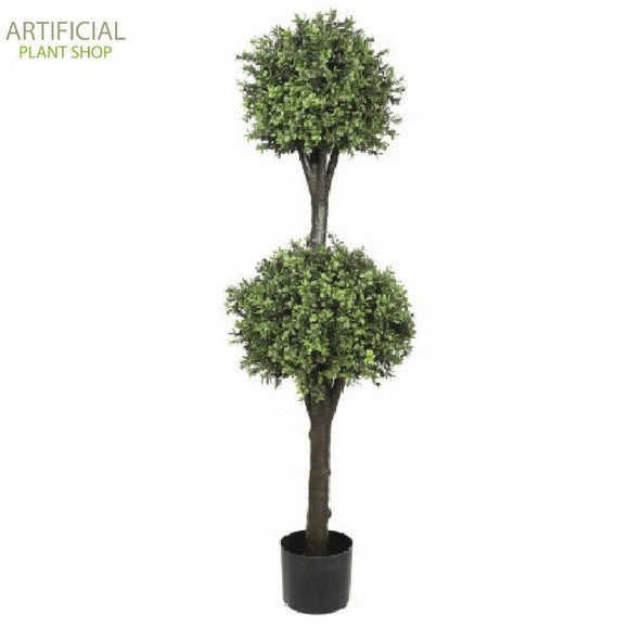 Artificial Plant Topiary Tree (2 Ball Faux Topiary Shrub) 150cm High UV Resistant